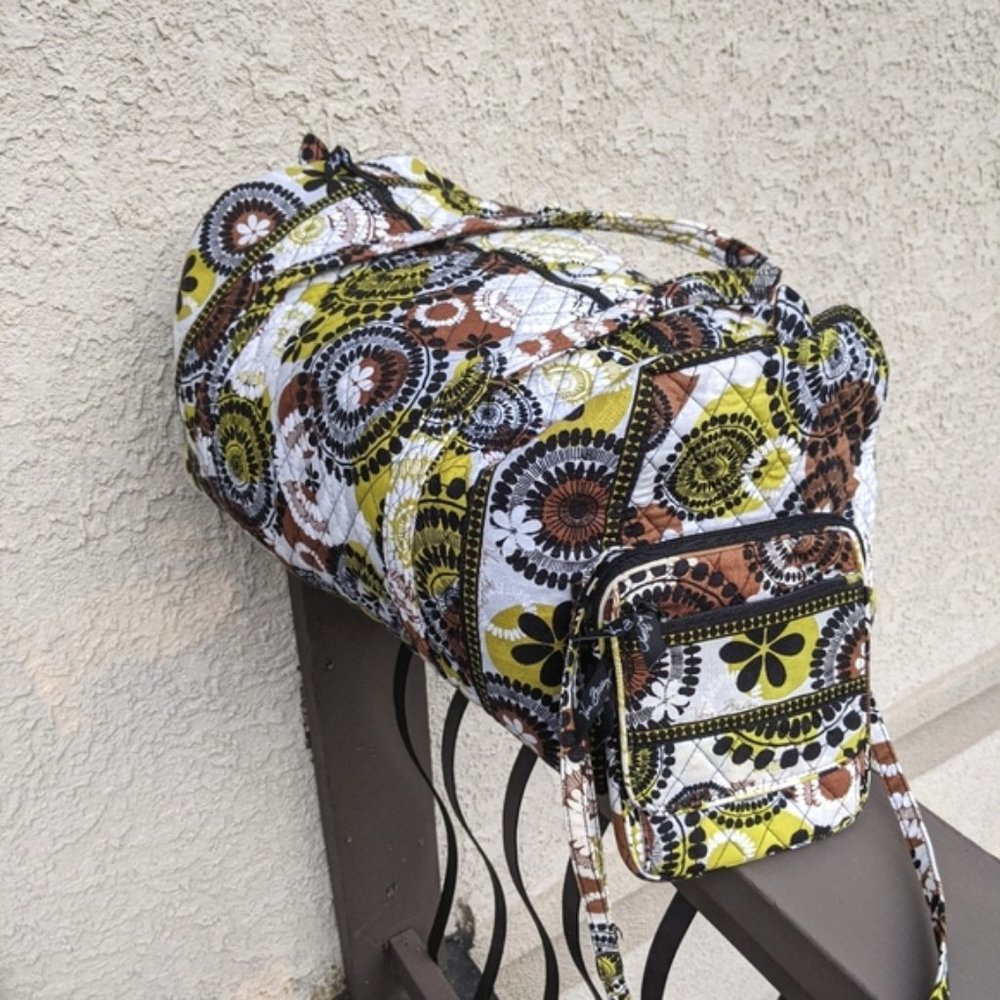 Vera Bradley Coco Moss Duffel and Crossbody Bag